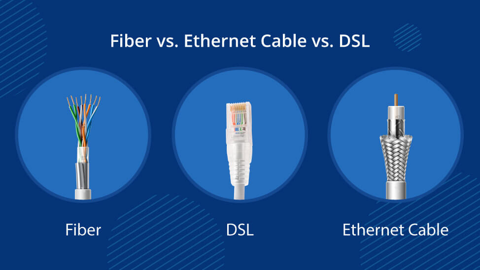 DSL VS Ethernet cable VS optical fiber