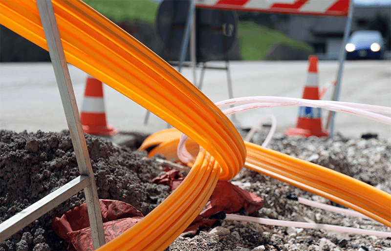 Underground fiber cable