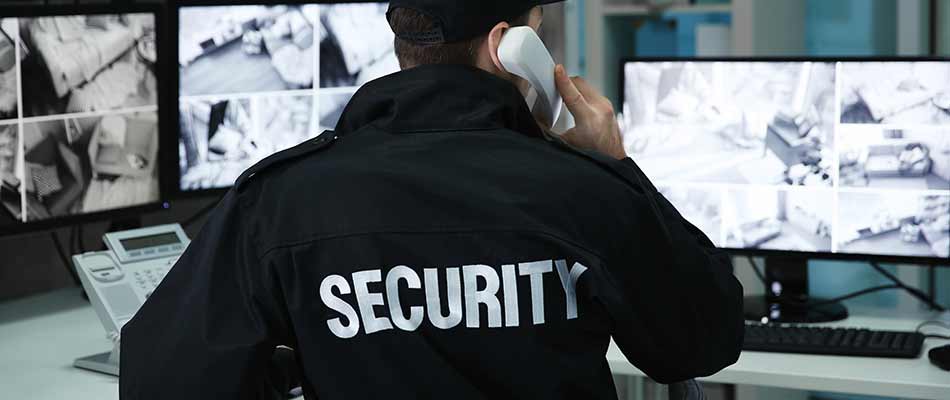 content security guard monitoring industrial park