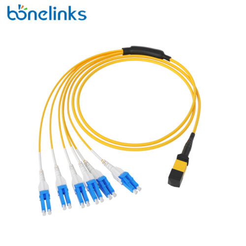 Kabel MPO do LC 12 światłowodowy 9/125 jednomodowy OS2 Breakout Cable