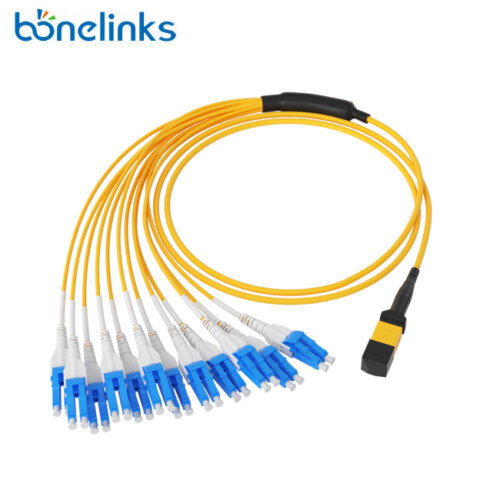 MPO to LC 24 Fiber 9/125 Single Mode OS2 Breakout Cable