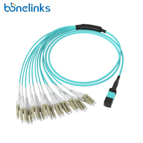 MPO vers LC 24 Fibre OM4 50/125 Breakout Cable