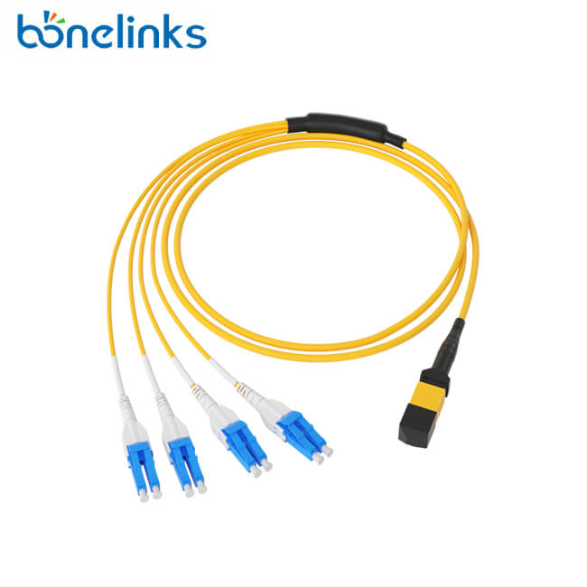 MPO vers LC 8 Fibre 9/125 Singlemode OS2 Breakout Cable 40g 100g