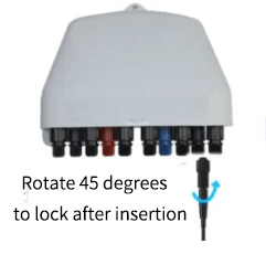 Connection of pre-terminated cables to pre-terminated splitter boxes