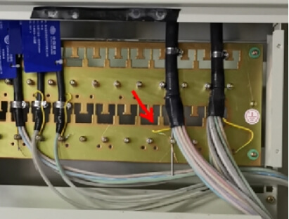 Disconnect the metal components from the high voltage protective grounding odf