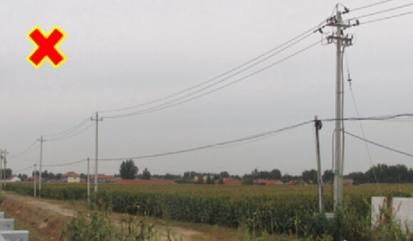 Prohibited to erect new poles under power supply lines