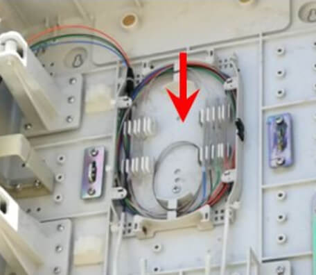 Bending of optical fibers at splitter box terminations